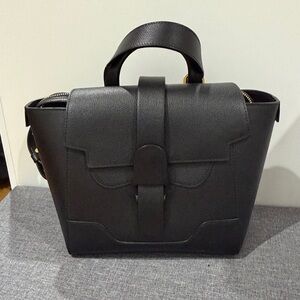 Senreve Black Maestra Leather Handbag